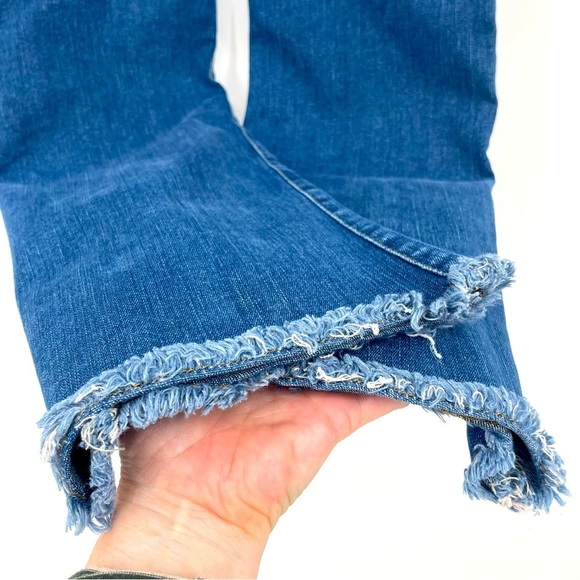 Free People Jeans Boot Cut Fringed Blue Sz. W29 - Picture 6 of 12